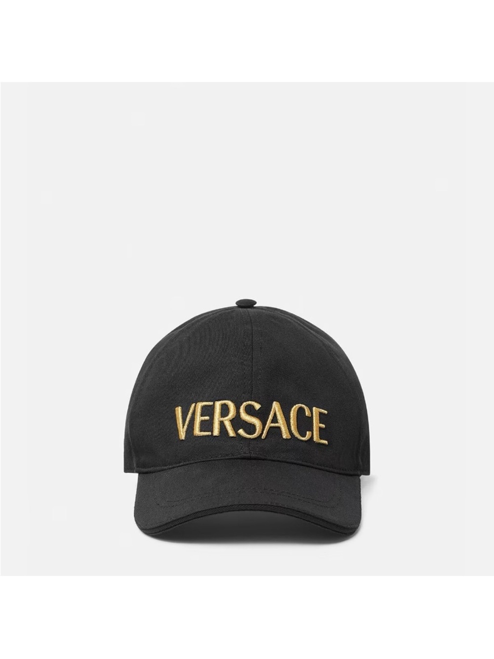 New Versace Unisex Black Baseball Cap with Gold Logo